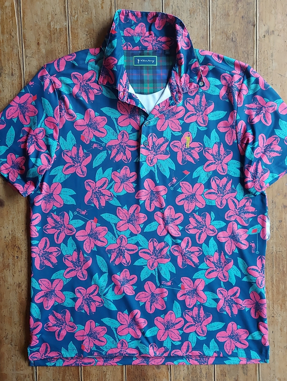 William Murray  Golf Remastered Azalea men's polo shirt size L